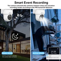 ANRAN caméra solaire 2K 3/5MP 2.4G Wifi caméras de sécurité de Surveillance caméras de batterie de Protection à domicile détection PIR, Audio bidirectionnel 3