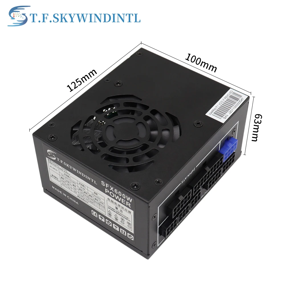 600W SFX PC Power Supply For Mini ITX CASE Fully Modular 80+