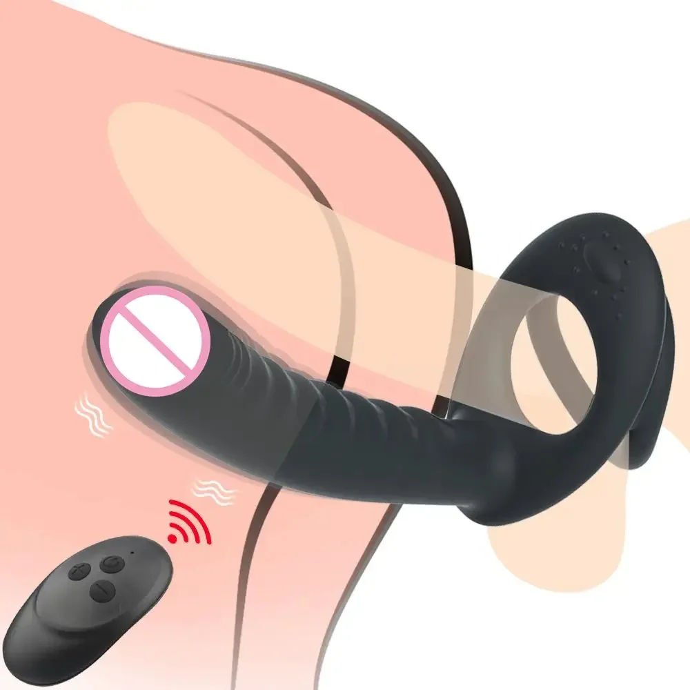 

Double Penetration Strap on Anal Vibrator for Couples Dildo Vibrator Anus Plug G Spot Vibrator Intimate Adult Sex Toys for Woman