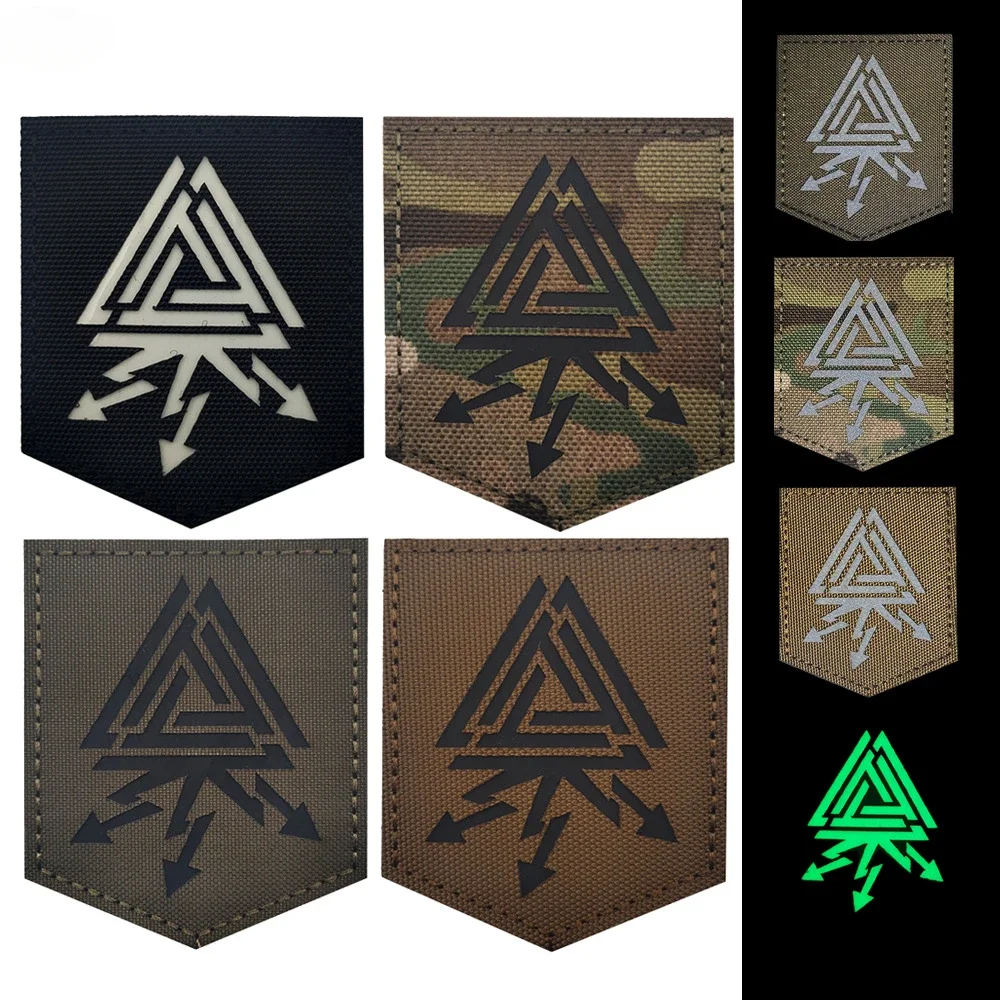 

Viking Arrow Logo Hook & Loop IR Patches Embroidery Armband Backpack Hat Luminous Light Tactical Patch Patches for Clothing