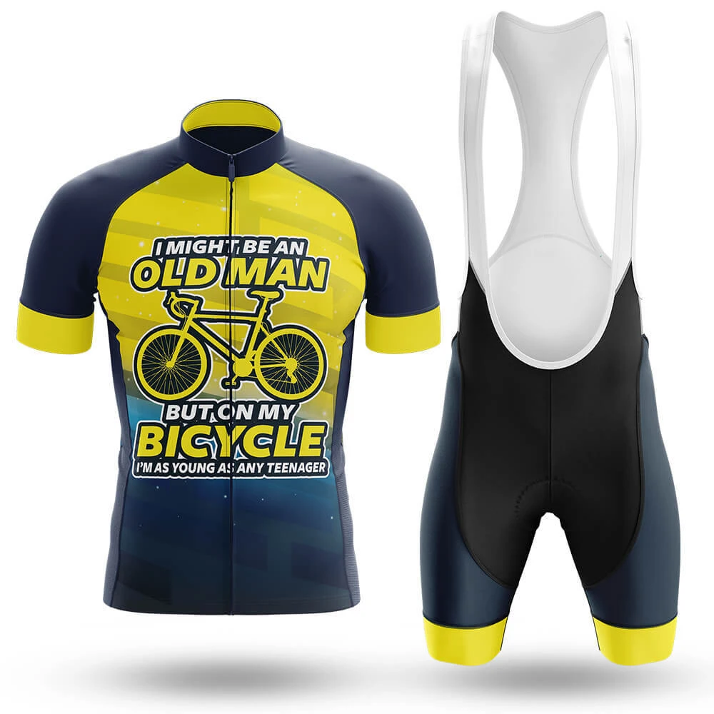 

I Might Be An Old Man But On My Bike I’m As Young As Any Teenager Cycling Jersey Set Bib Shorts Suit Bicycle Wear Bike Clothing