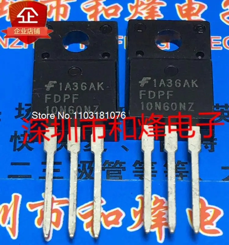 

(20PCS/LOT) FDPF10N60NZ TO-220F 600V 10A New Original Stock Power chip
