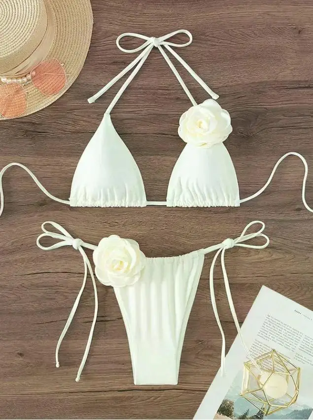 Sexy Bikini with 3D Flowers - Size comparison
