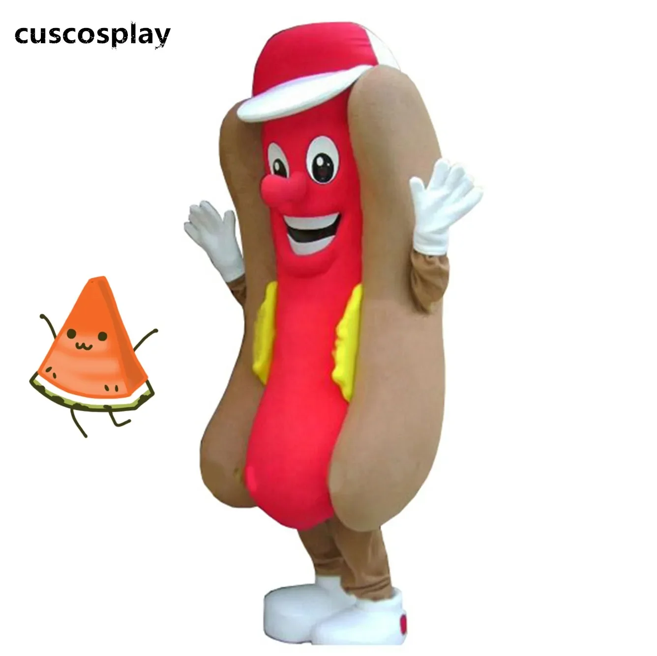 

Free Shipping Anime Cartoon Hot Dog Mascot Costume Fast Food Advertising Restaurant Adult Size For Adult Suit