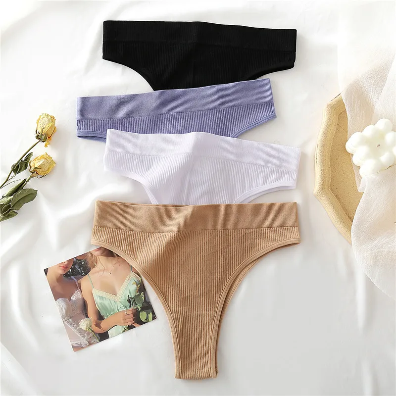 

New Seamless Women's Panties High Waisted Thongs Woman Comfortable Briefs S-XL Sexy Underpants For Women