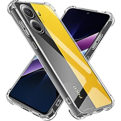 Transparent Shockproof Clear Phone Case - Durable TPU Protective Back Cover (Poco x5)