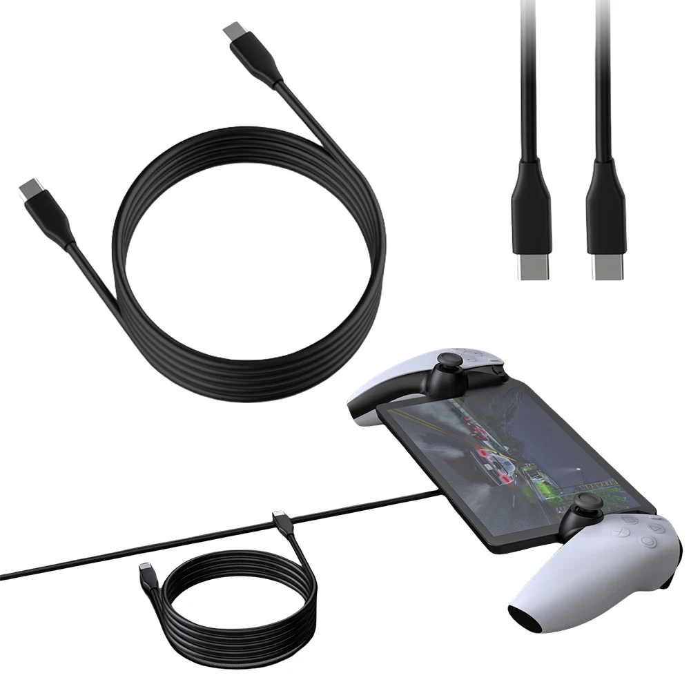 1.5M 타입 C 충전 케이블 USB C 데이터 케이블 타입-C 충전 케이블 전원 케이블 PS5 포털 핸드헬드/PS5 컨트롤러/NS/XBOX용