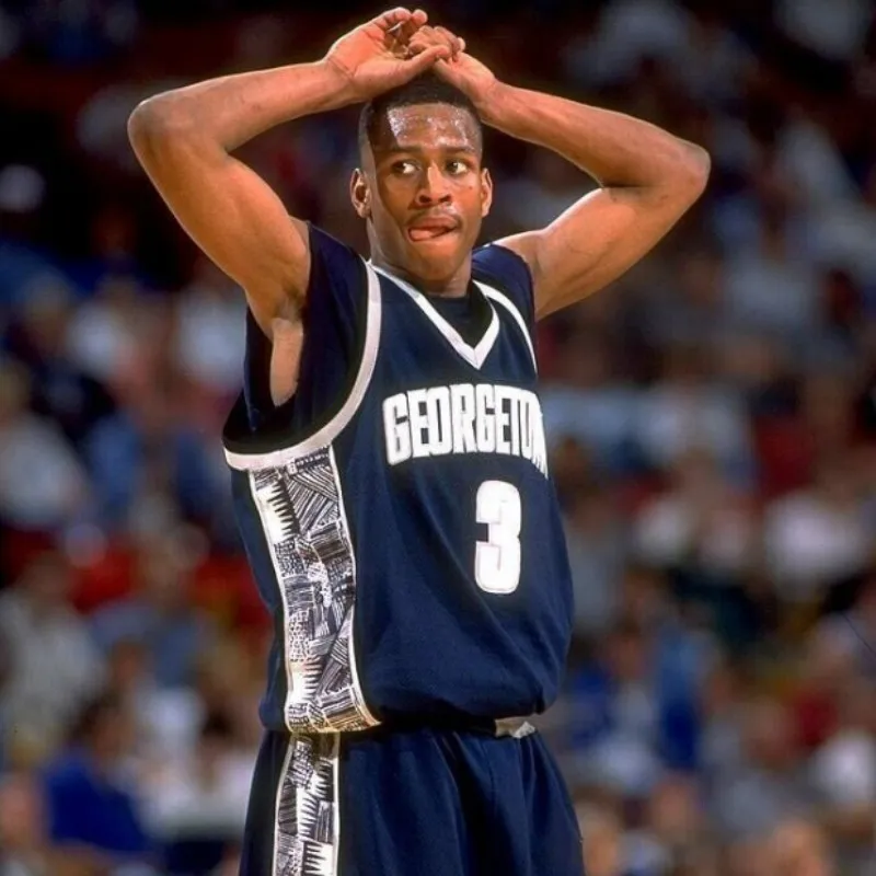 Basketball Jersey Oversize For Men Women Legend 3 Iverson Georgetown Hoyas Athletic Sports Embroidery High Street Hip Hop Sportswear