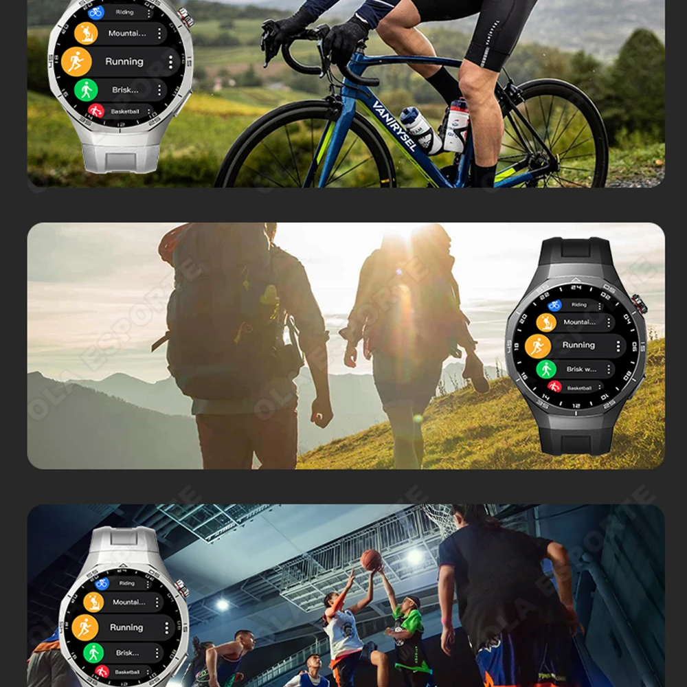 Smartwatch per uomo e donna, schermo HD da 1,5 pollici 360*360, batteria da 330 mAh, monitoraggio della frequenza cardiaca e del sonno, chiamate Bluetooth, modello HT30. - immagine 2