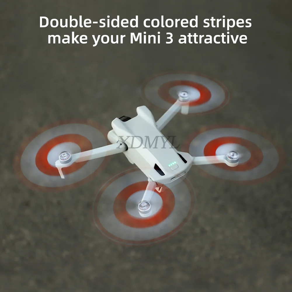 Hélices Drone 8 pièces - Orange, Argent, Rouge-Blanc, Bleu-Blanc, Jaune-Blanc