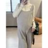 Autumn Maternity Knitting Jumpsuits Good Quality Fashion Long Loose Wide Leg Trousers Pregnant Woman Overalls Straight Rompers 5