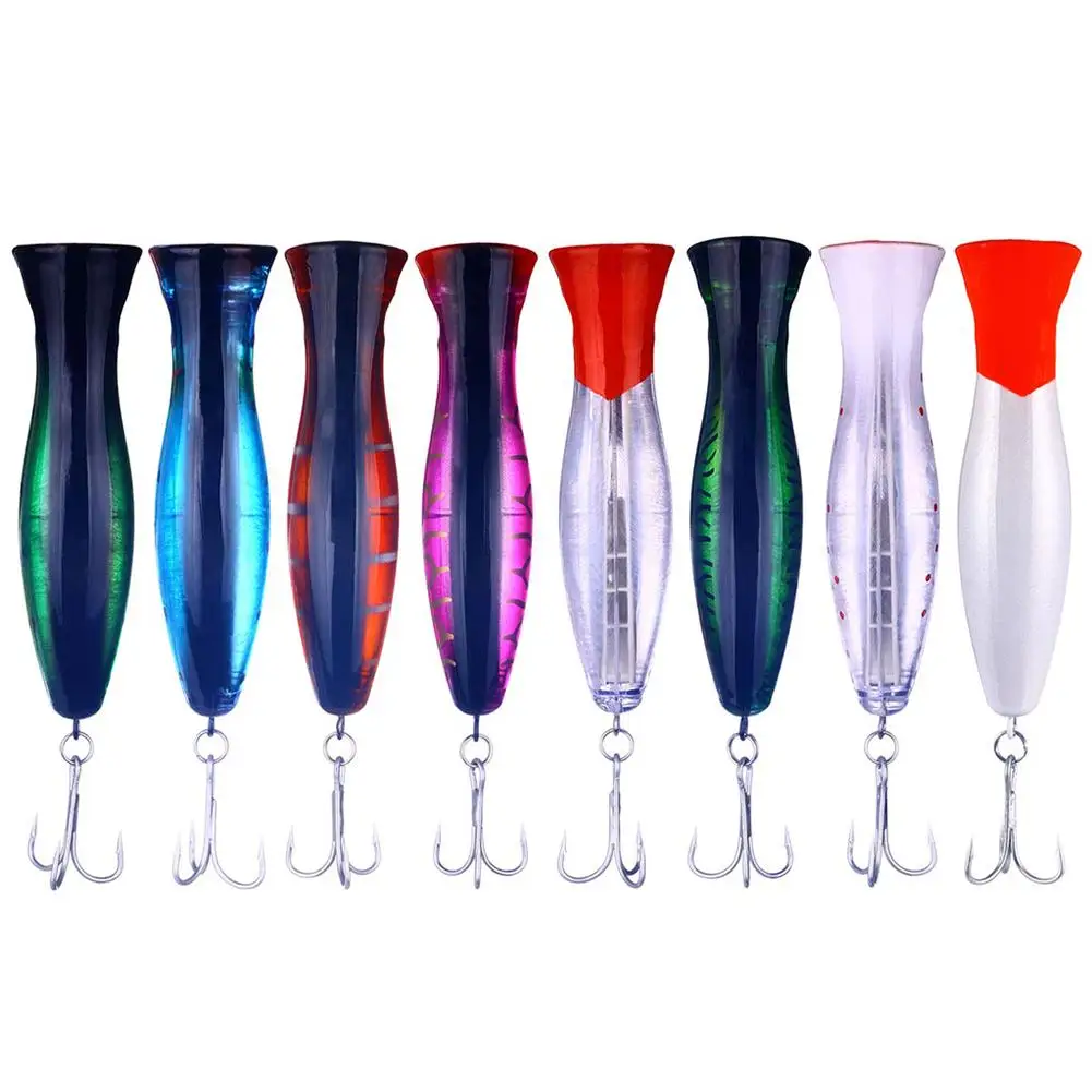 1PCS13cm43gPopperFishingLure3DEyeArtificialHardBaitFloating