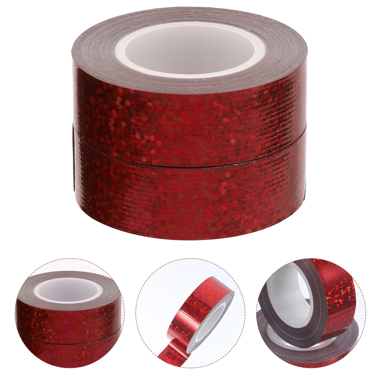 

2 Rolls Holographic Duct Tape Sparkle Glitter Tapes Glitter Effect Washi Tape Decorative Self Adhesive Masking Tape Diy
