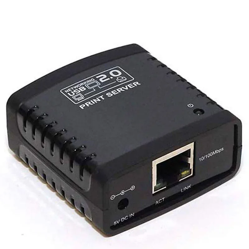 Adattatore di rete LAN USB 2.0 da 10/100 Mbps per server di stampa LPR, dispositivo di condivisione stampante USB per l'uso con più stampanti in ufficio - immagine 2