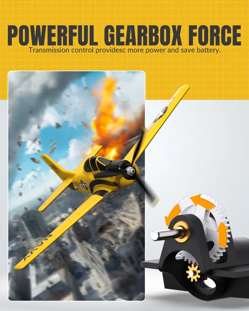 VOLANTEXRC T28 Trojan RC Plane 2.4G 4CH EPP Foam RC Warbird Fighter with Xpilot Self Righting One Key Aerobatic RC Airplane 5