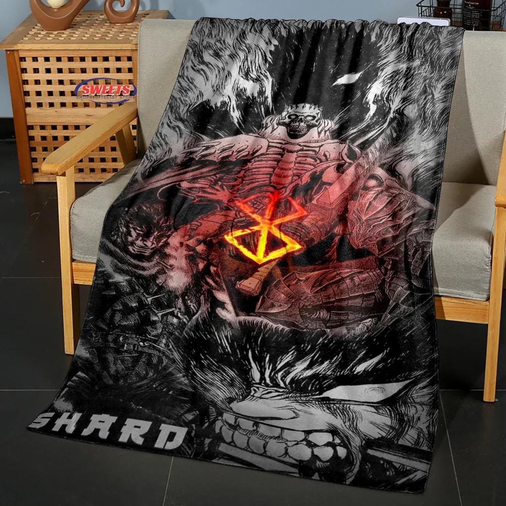 NEW! 3D Classic B-Berserk Soft Flannel Blanket for Bed Bedroom Sofa Picnic,Warm Throw Blanket for Cover Outdoor Leisure Nap Trip 5