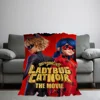Cartoon M-MiraculousES Cat L-LadybugES Blanket Skin friendly comfort warm plush blanket suitable sofa living room office bedroom 2