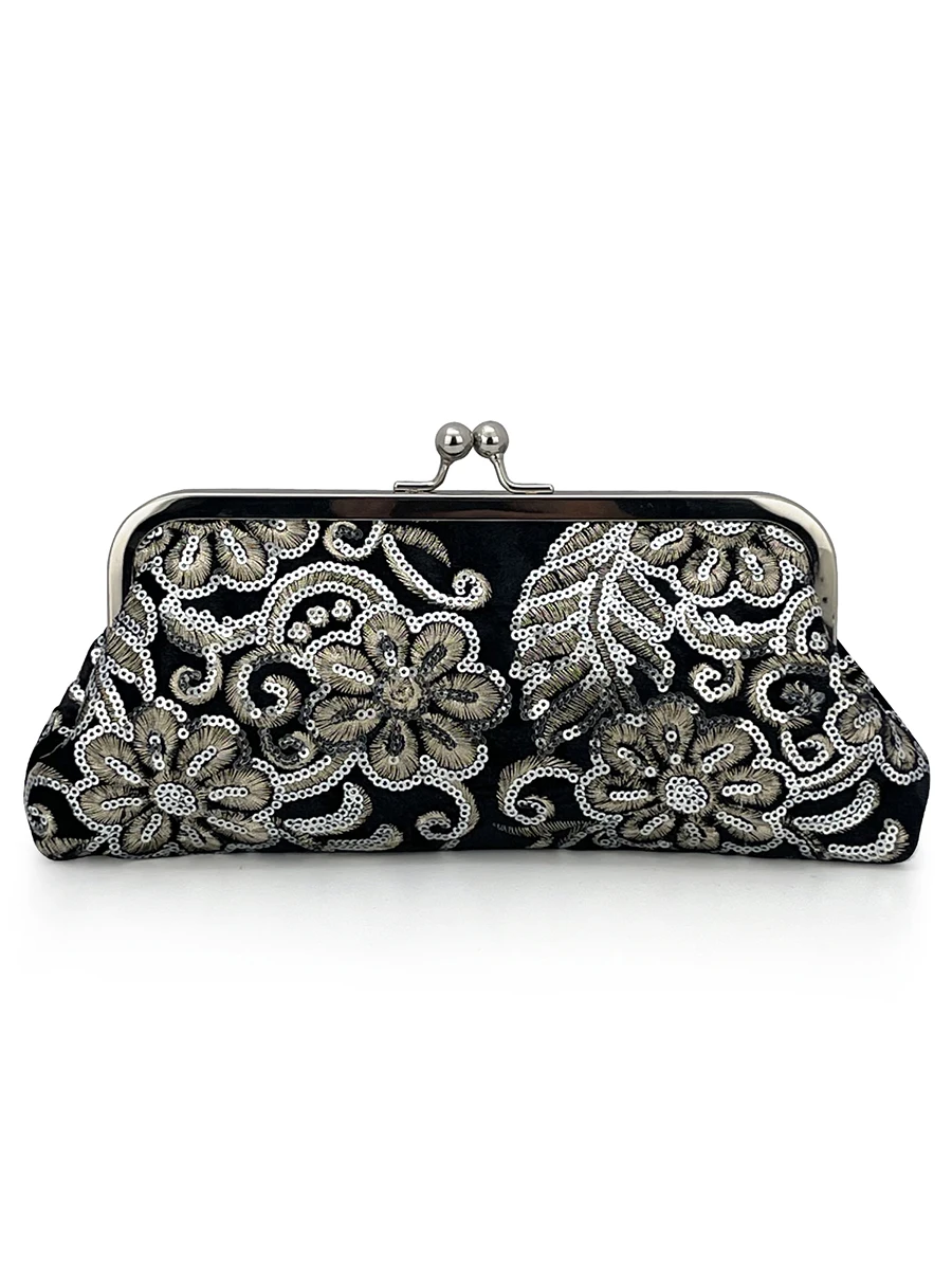 Evening Bag HUANG ZHUANG Elegant Crystal Basket Clutch Women