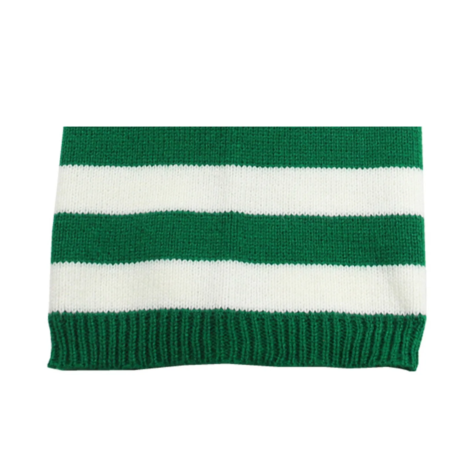 Christmas Elf Santa Beanie - Knitted Red Green Striped Hat