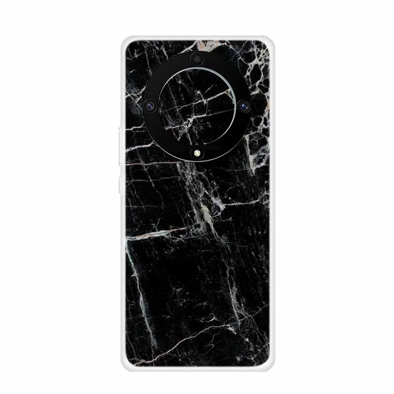 Marble Clear Soft TPU Silicone Back Cover - Transparent Coque