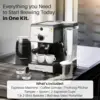 All-In-One Espresso Machine with Milk Frother 7-Piece Set - Maker Includes Grinder, Frothing Pitcher, Cups, Spoon and Tamper 2