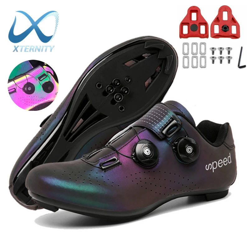 Cycling Shoes Double Buckles Ultralight MTB Luminous Road Bike Self-Locking Bicycle Cleat Professional Men cycling shoes