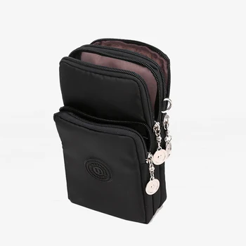 New Women Mobile Phone Bag Nylon Cell Phone Bag Coin Purse Strap Shoulder Bag Small Crossbody Bags for Women Wallet Travel Purse – תמונה 4