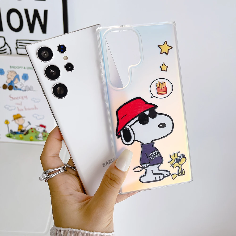 LV Snoopy Samsung Galaxy S22 Ultra Clear Case