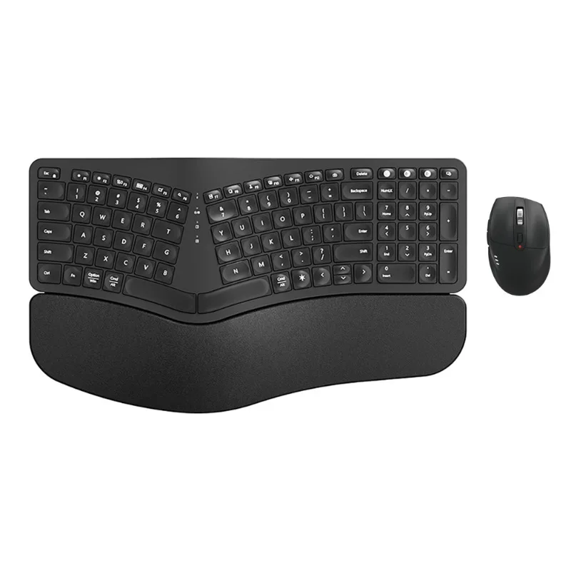 

Hot Sale Full Size Rechargeable Wireless Ergonomic Keyboard and Mouse Combo Set for PC Laptop Ergonomic Wireless Keyboard