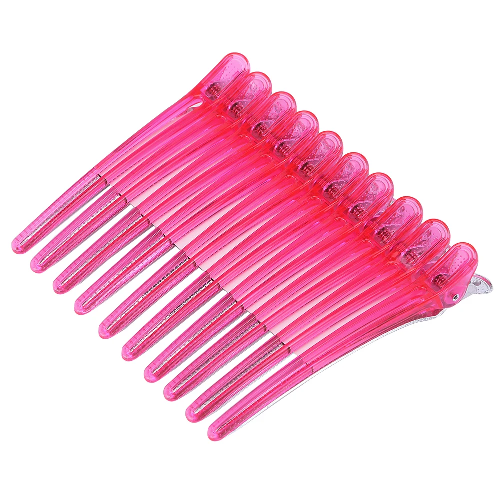 Hair Clips Hair Sectioning Clip Hairpin Styling Accessories Tools 10Pcs Salon Hairdressing Plastic Clamps