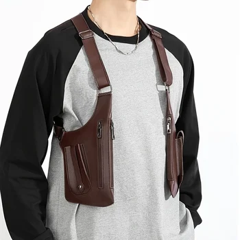 Workwear Multi-pocket Vest Bag Casual Waist Bag Lightweight Outdoor Crossbody Bag Fashion Phone Pouch Handbag for Men Women 1