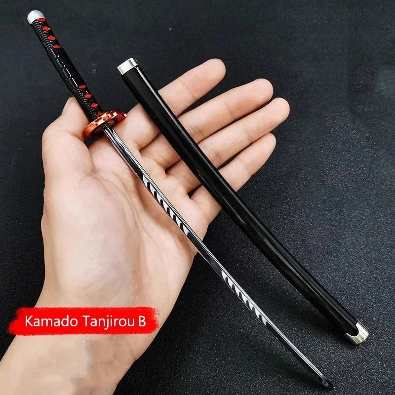Demon Slayer 25cm Metal Katana Swords Toy Tanjirou Anime -Ghost Killer Cosplay Prop Weapon Cosplay Props Collection Home Decor 5