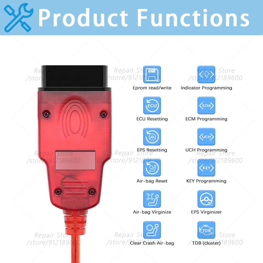 Eprom read / write ECU/EPS/Air-bag Resetting KEY ECM Indicator Programming Reno-link 1.99 OBD2 For Re-nault and Da-cia vehicles