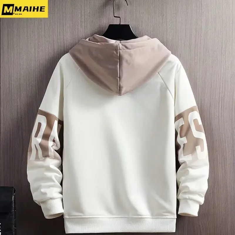 Hip Hop Men's Hoodies Spring Fall Harajuku Vintage Alphabet Print hoodie Sweatshirts Men's y2K Streetwear trend men's clothing