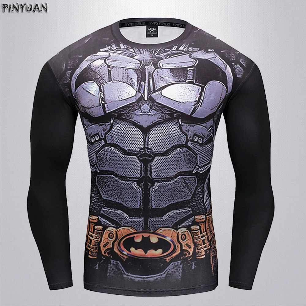 

Новая компрессионная Мужская рубашка с коротким рукавом 3D, Спортивная мужская одежда