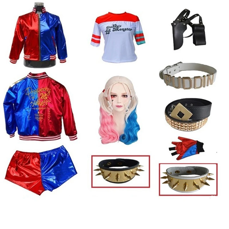 AdultKidsSuicideHarleyCosplayCostumesSquadQuinnAnimeMonster
