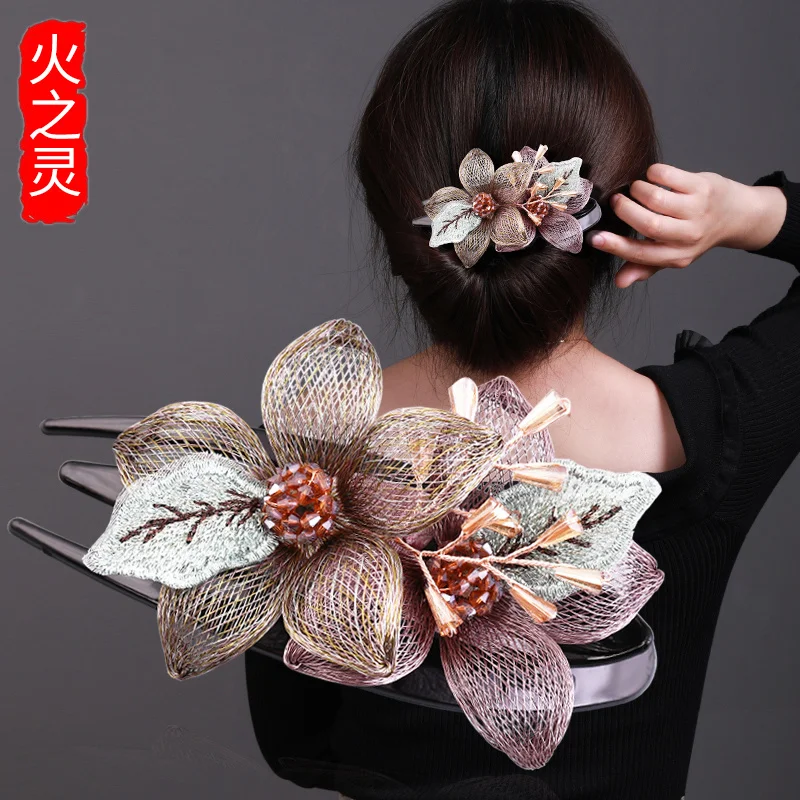 

Clip headdress back head hairpin mother grabbing clip Korean hair clip large curling three tooth clip duck beak clip