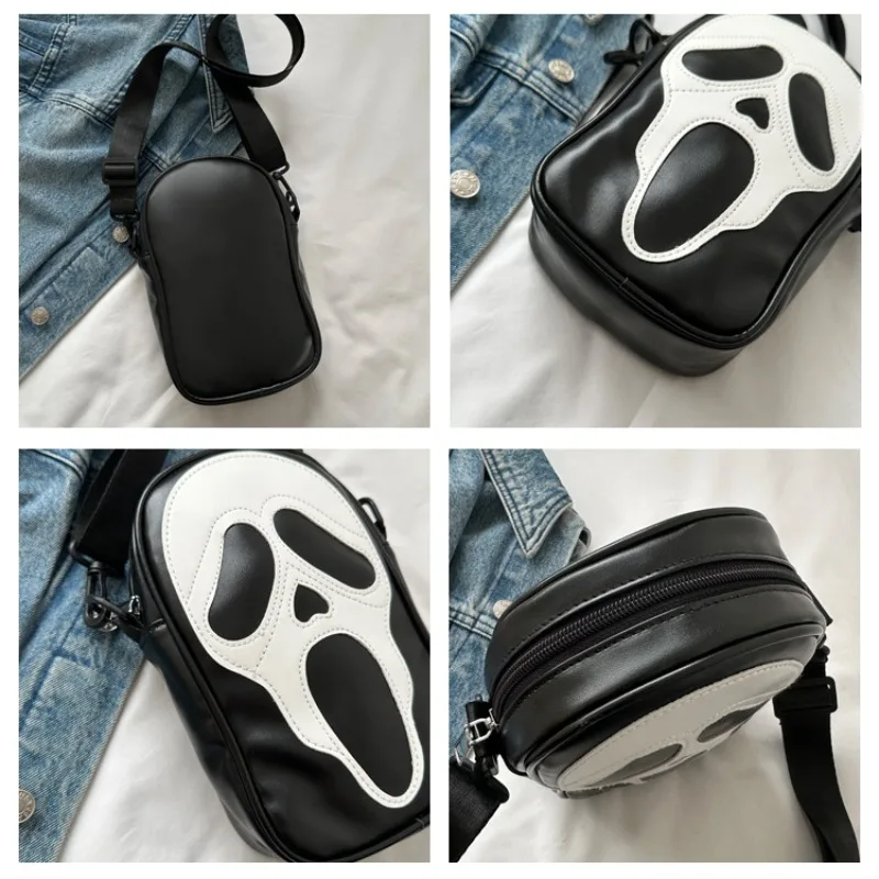 Halloween Skeleton Bag Funny Ghost Crossbody Bag for Women Christmas Phone Square Bag Suitable for Women, Work, Party, Shopping