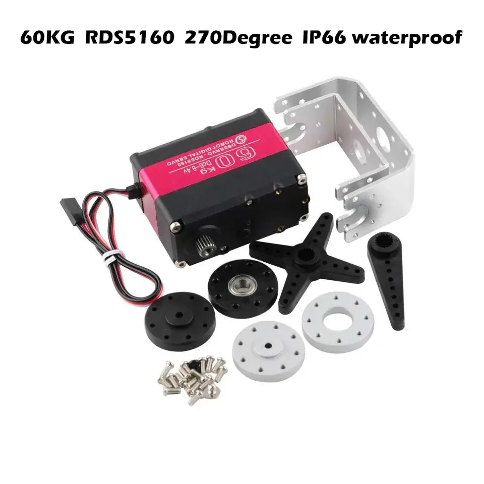 HV Robotic Digital Servo 160kg 150kg 80kg 60kg 35kg 25kg 20kg 17kg Metal Gear Servo Double-Shaft High Torque 180/270 Degree IP66 image 11