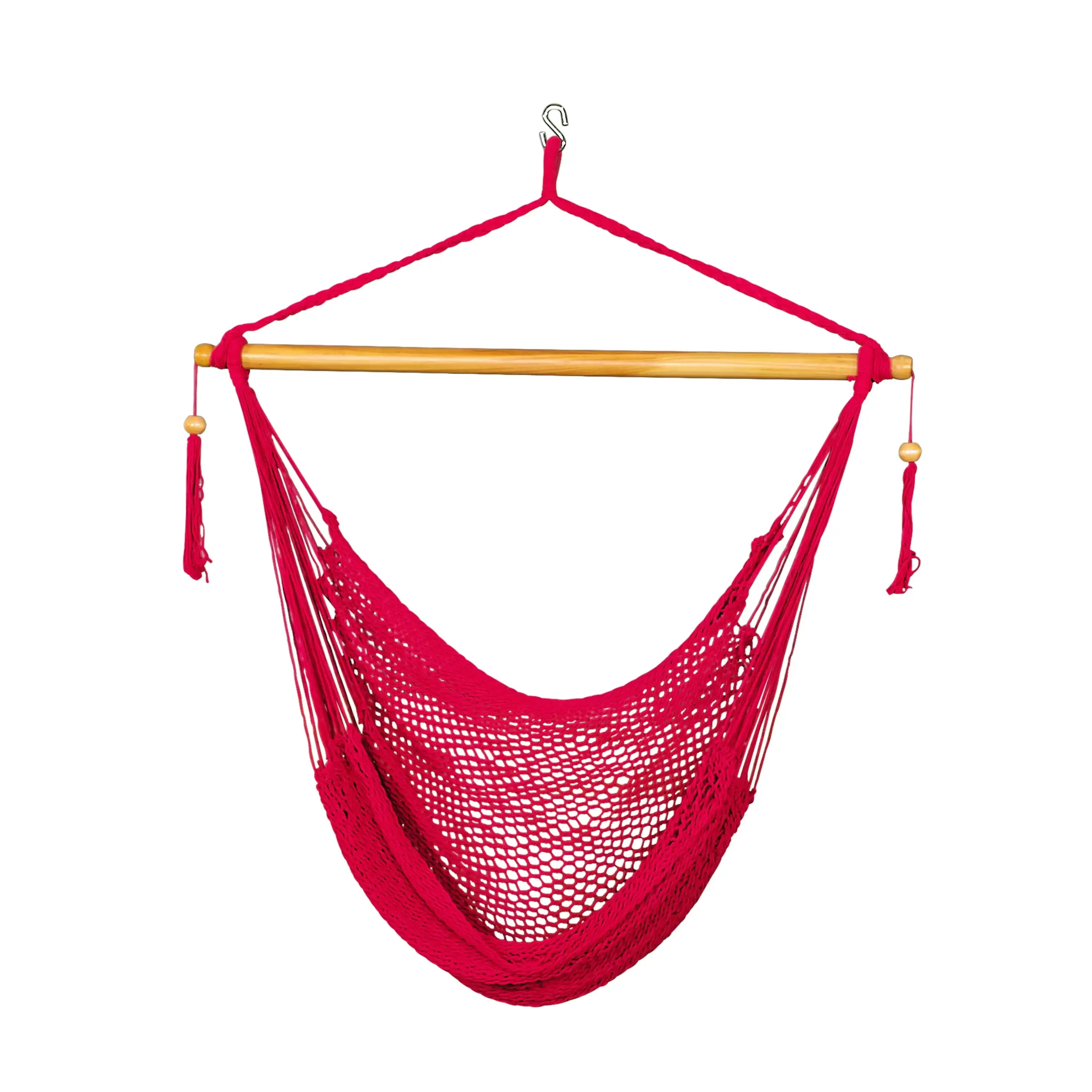 

Rope Hammock Chair W/ Spreader Bar - Red, 60" L x 40" W