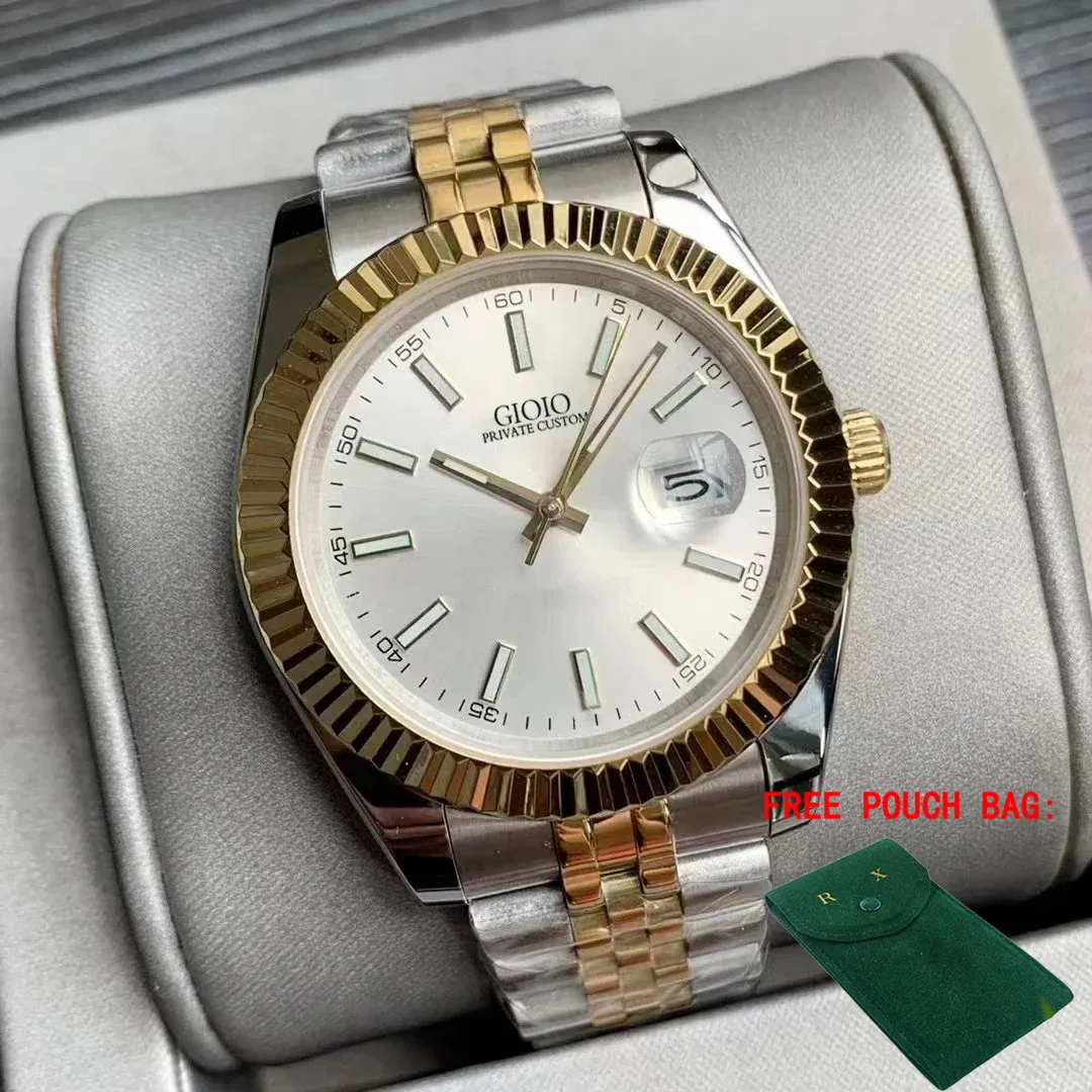 

Luxury Mens Womens Automatic Mechanical Watch Stainless Steel Calendar Gold Yellow Rose Black White Classic Wristwatch