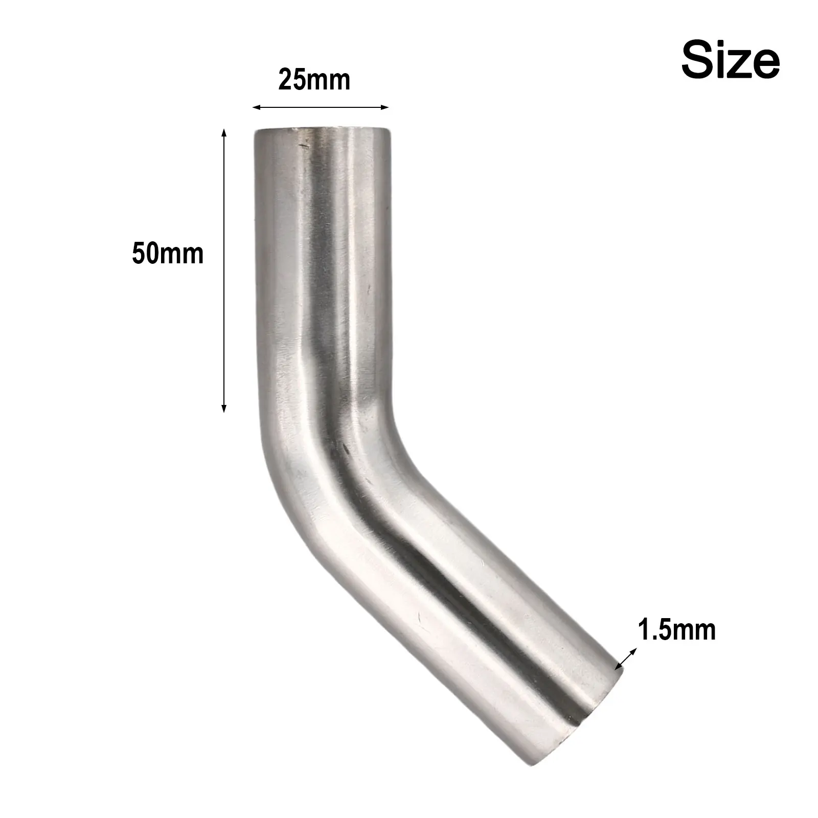 Versatile Stainless Steel Elbow 45° Degree Bend Exhaust Pipe Polished 19-51mm Silver Tool Accessories