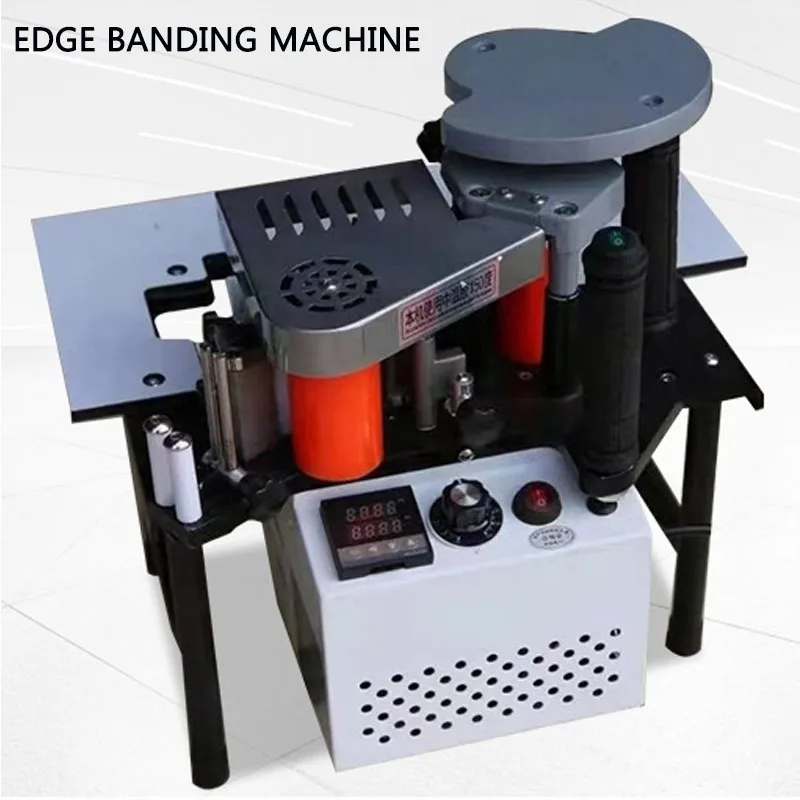 

Small Manual Edge Banding Machine Double Side Gluing Portable Edge Bander Woodworking Equipment 220V 1200W