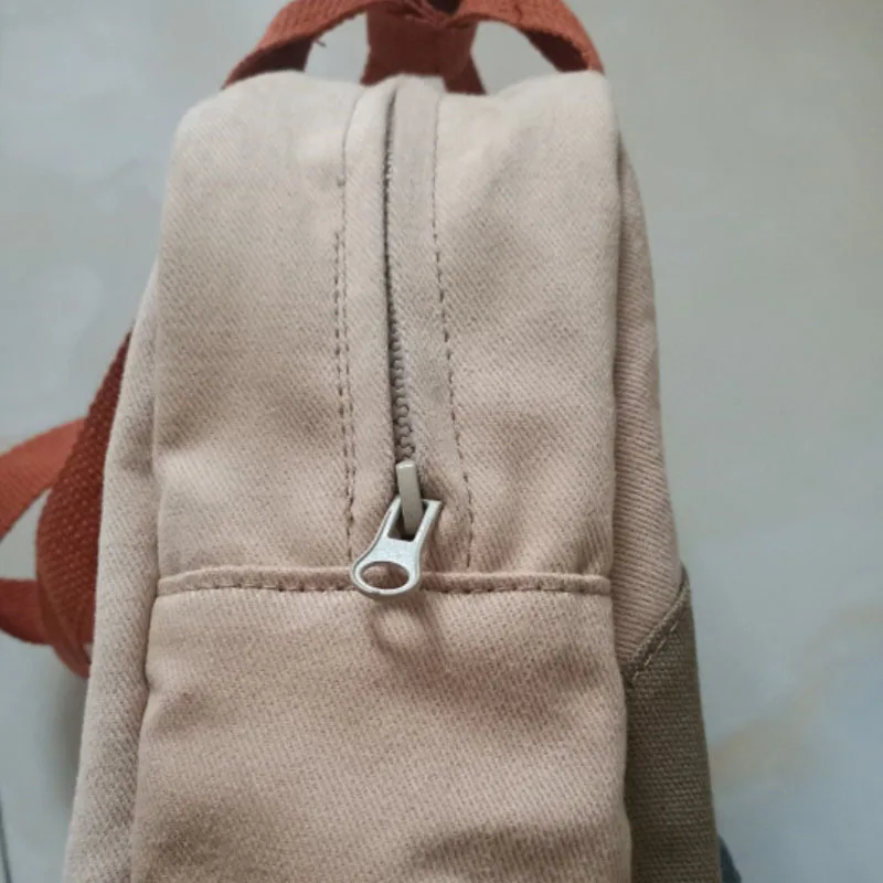 Kindergarten Children Backpack Embroidery Sun Long Neck Small Dinosaur Animal-shaped Bag Embroidered Cartoon Canvas Backpack