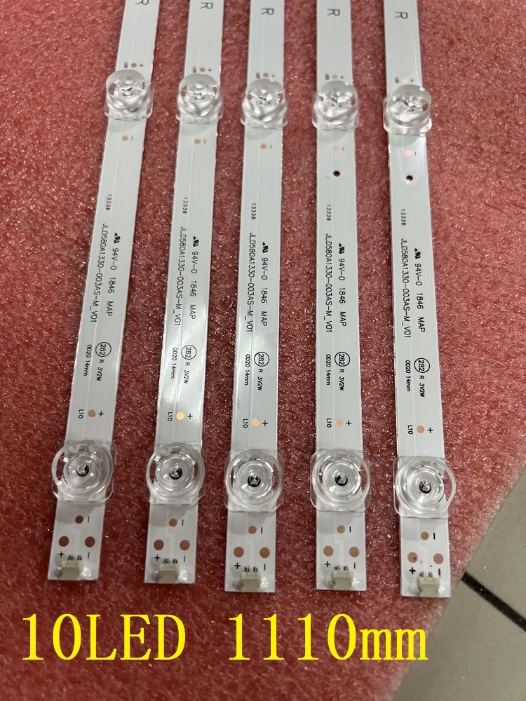 Tira de Retroiluminação Led para Sharp Lc58q620u Lc-58q7330u Lc-58q7370u Hisense 58r6e 58b7200uw Jl.d580a1330003as-m Hd580s1u03-l1 s1