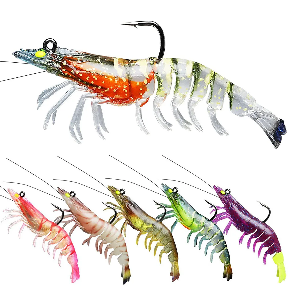 

TRUSCEND Luya Soft Bait Luminous Shrimp Soft Bait Bionic Shrimp Bait False Bait Fluorescence Scissor Soft Bait Fishing Lure