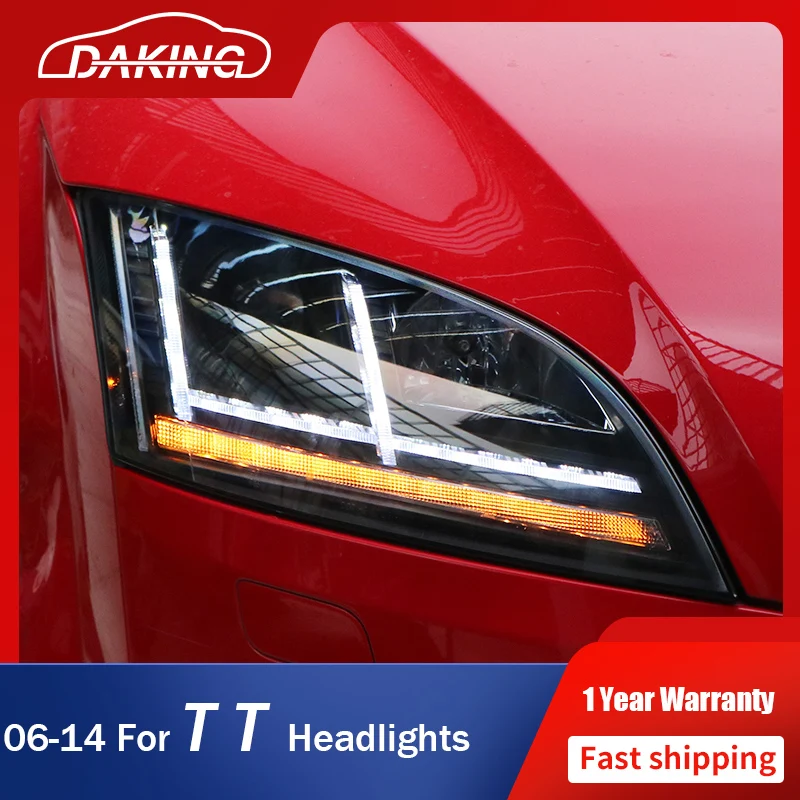 HeadlightsforAUDITT20062014HeadlightsLEDDRLDynamicTurnSignalHeadlampLEDLens