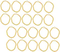 10/20/40 Doll Mini Gold Necklaces Chains Doll Dress Up Necklace Chains Golden Chains for DIY Doll Decor Photo Props Dollhouse 1