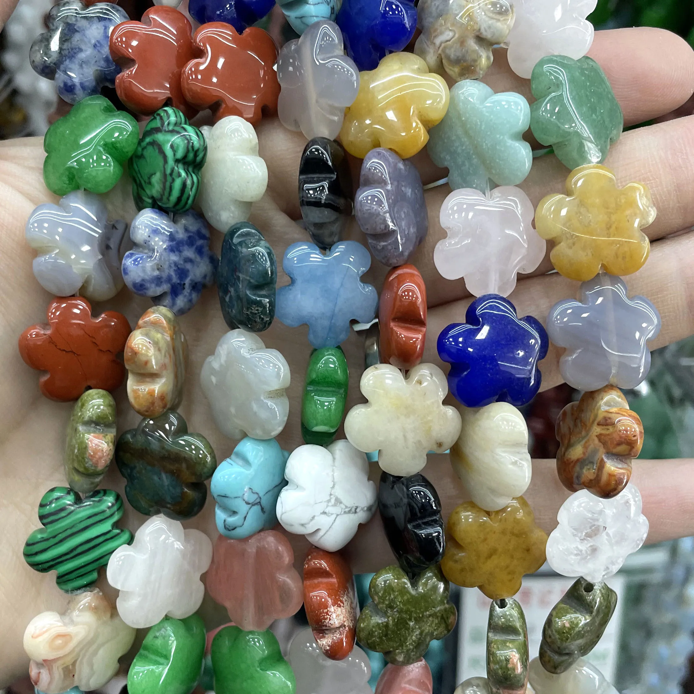 Natürliche Stein Achate Quarz Türkis Edelstein Runde Unregelmäßige Facettierte Rondelle Lose Spacer Perlen Für Schmuck Machen Diy Armbänder – Detail 8