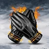 Fashion Touch Screen Faux Leather Gloves Winter Fashion Warm Windproof Sports Cycling Riding Gloves Perfect Men Gifts 3